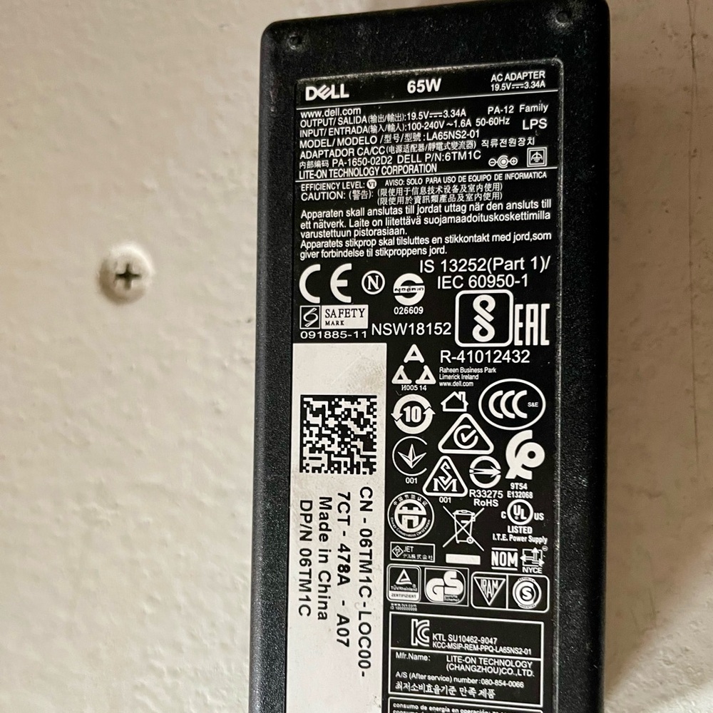 Dell 65W 4.5mm AC Adapter